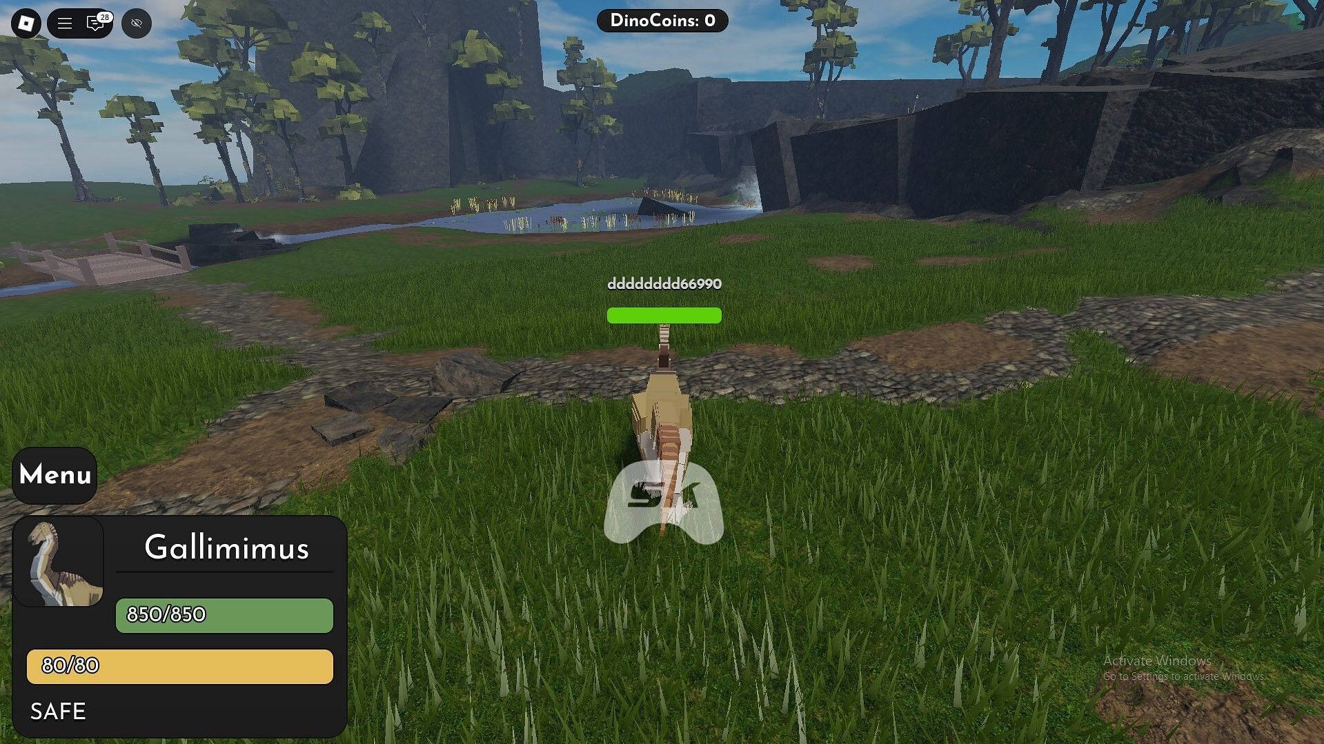 A still from jurassic Blocky (Image via Sportskeeda Gaming || Roblox)